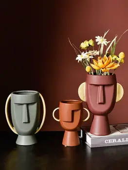 

Керамическая скульптура вазы горшок для цветов кашпо для цветов ваза для декора статуэтки для дома цветы в горшкахдекор комнаты