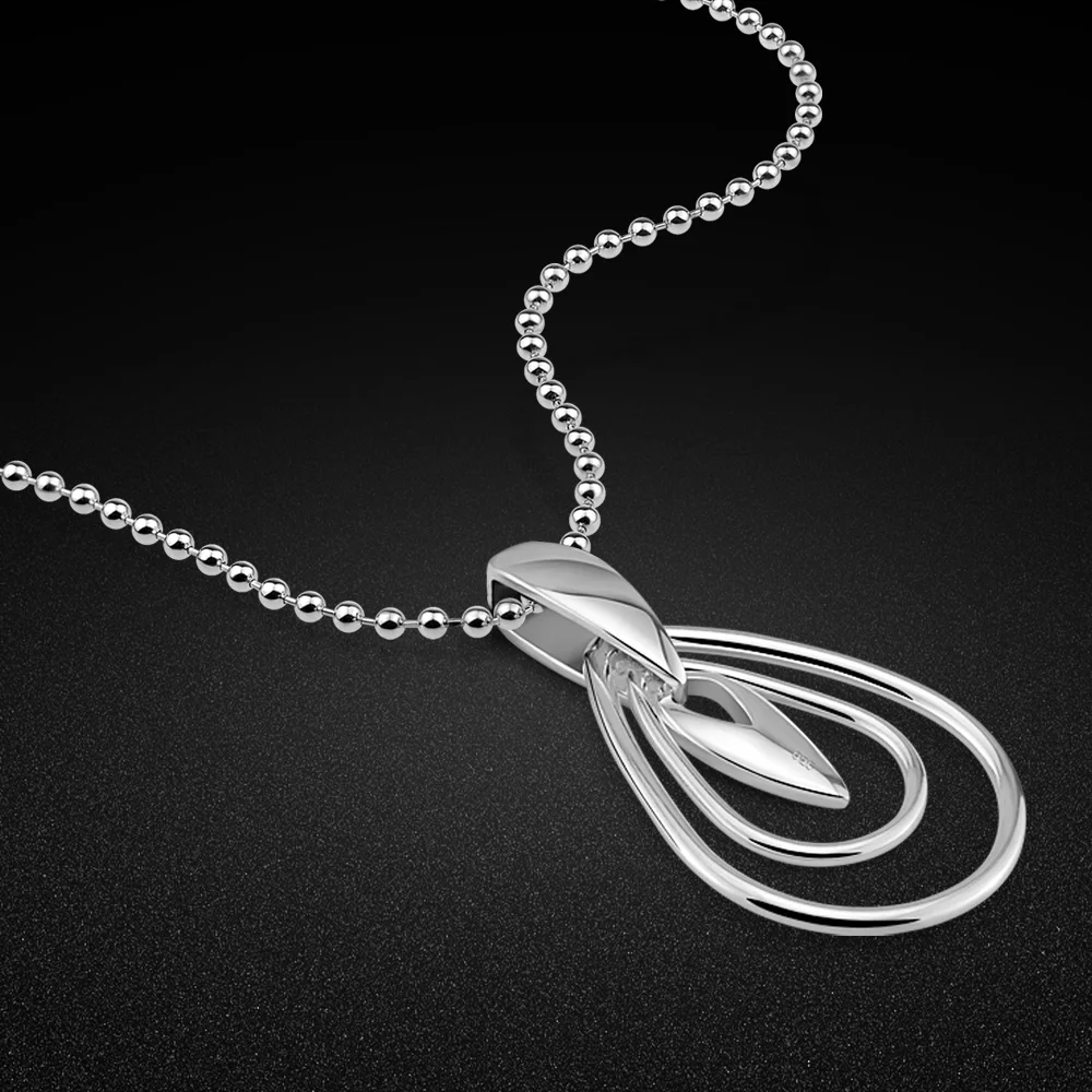 Hot Sale Accessories 925 Silver Beads Chain Necklace Jewelry Water Drop Pendant Women's Girl Fashion Necklace Christmas Gift
Hot Sale Accessories 925 Silver Beads Chain Necklace Jewelry Water Drop Pendant Women's Girl Fashion Necklace Christmas Gift