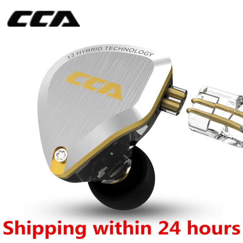 

New CCA C12 5BA+1DD Hybrid Metal Headset HIFI Bass Earbuds In Ear Monitor Headphones Noise Cancelling Earphones C10 C16 ZSX A10