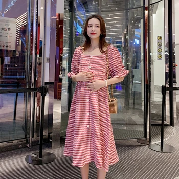 A108# 2020 Summer Korean Fashion Maternity Long Dress Elegant Sweet A line Charming Clothes for Pregnant Women Pregnancy Dress 
A108# 2020 Summer Korean Fashion Maternity Long Dress Elegant Sweet A line Charming Clothes for Pregnant Women Pregnancy Dress