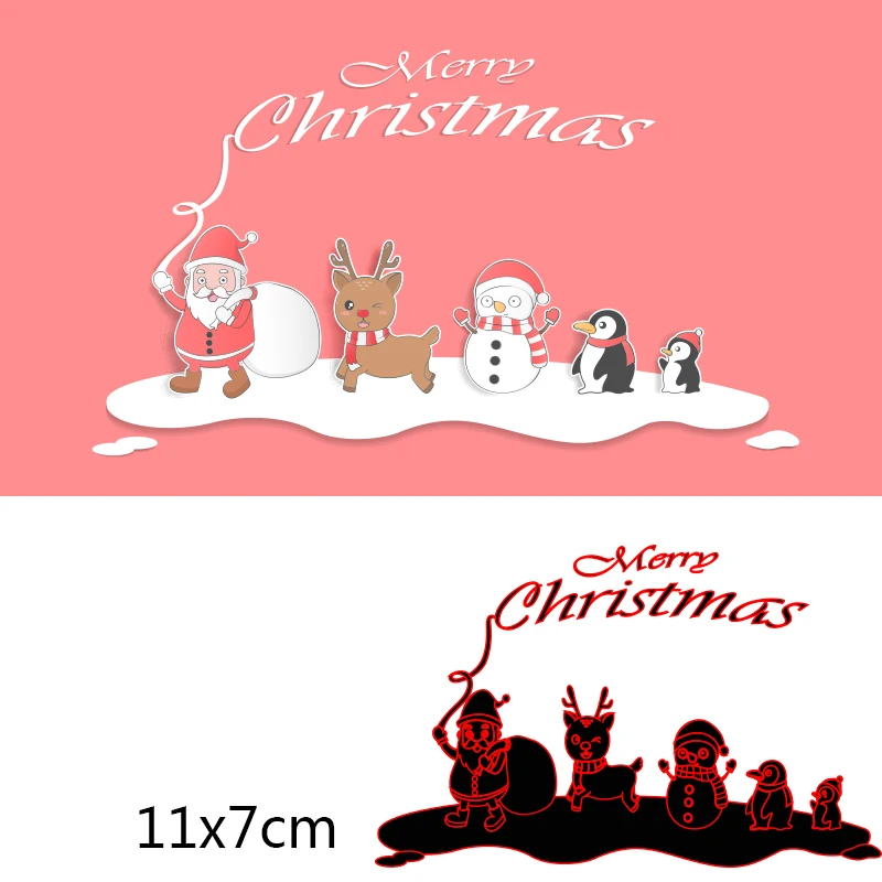 Cutting Dies Santa Claus, Snowman, Penguin Metal steel frames DIY Scrap booking Photo Album Embossing paper Cards 110*70mm
Cutting Dies Santa Claus, Snowman, Penguin Metal steel frames DIY Scrap booking Photo Album Embossing paper Cards 110*70mm