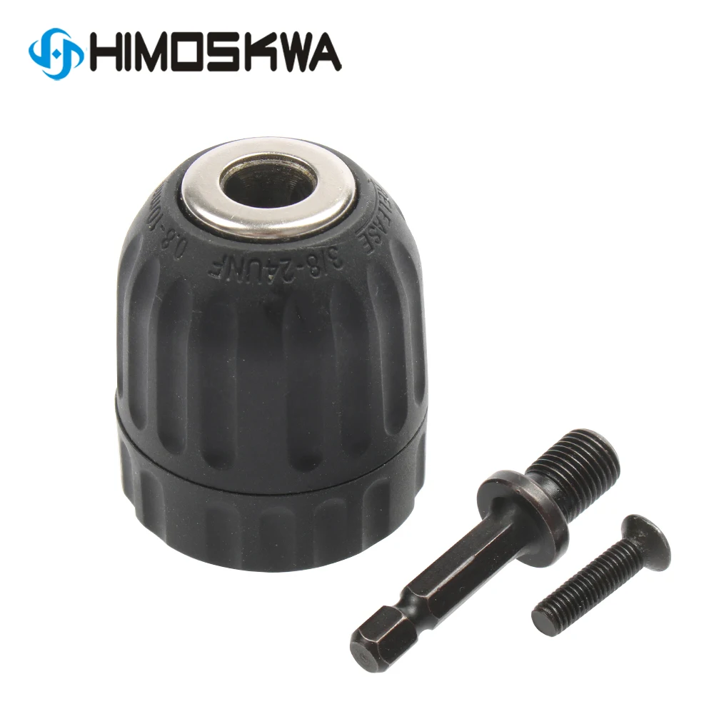 New Keyless Drill Chuck Screwdriver Impact Driver Adaptor 1/4 '' Shank To 3/8'' Hex Shank Adapter Drill Bits Hot Selling
New Keyless Drill Chuck Screwdriver Impact Driver Adaptor 1/4 '' Shank To 3/8'' Hex Shank Adapter Drill Bits Hot Selling