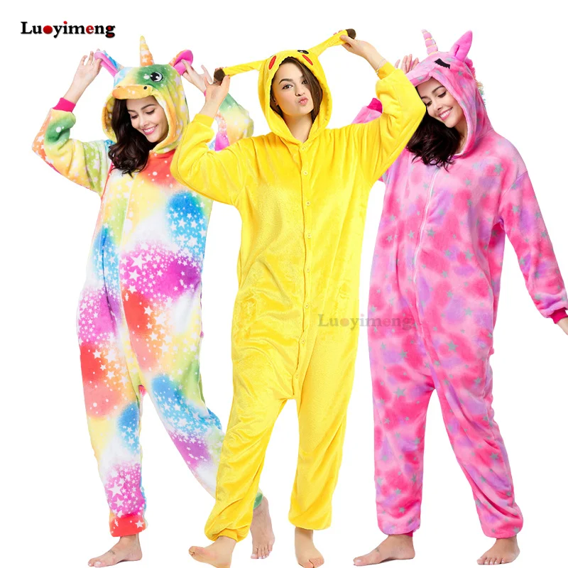 Winter Animal Pikachu Pajamas Unicorn Kigurumi For Adults Women Sleepwear Anime Onesie Halloween Costumes Flannel Panda Overalls
Winter Animal Pikachu Pajamas Unicorn Kigurumi For Adults Women Sleepwear Anime Onesie Halloween Costumes Flannel Panda Overalls