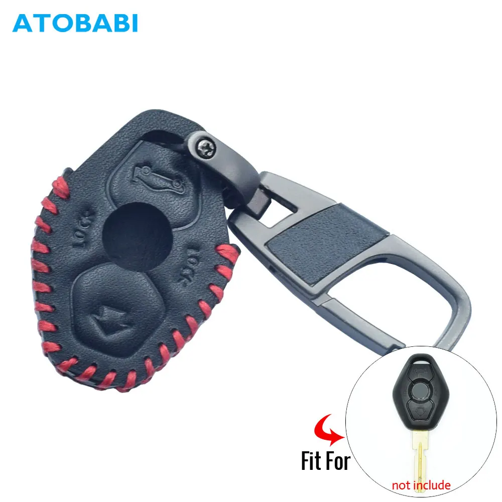 AndyGo Leather Skin Car Remote Fob Shell Key Holder Case Cover For BMW X3 X 5 Z3 Z4 325i 525i 330i
