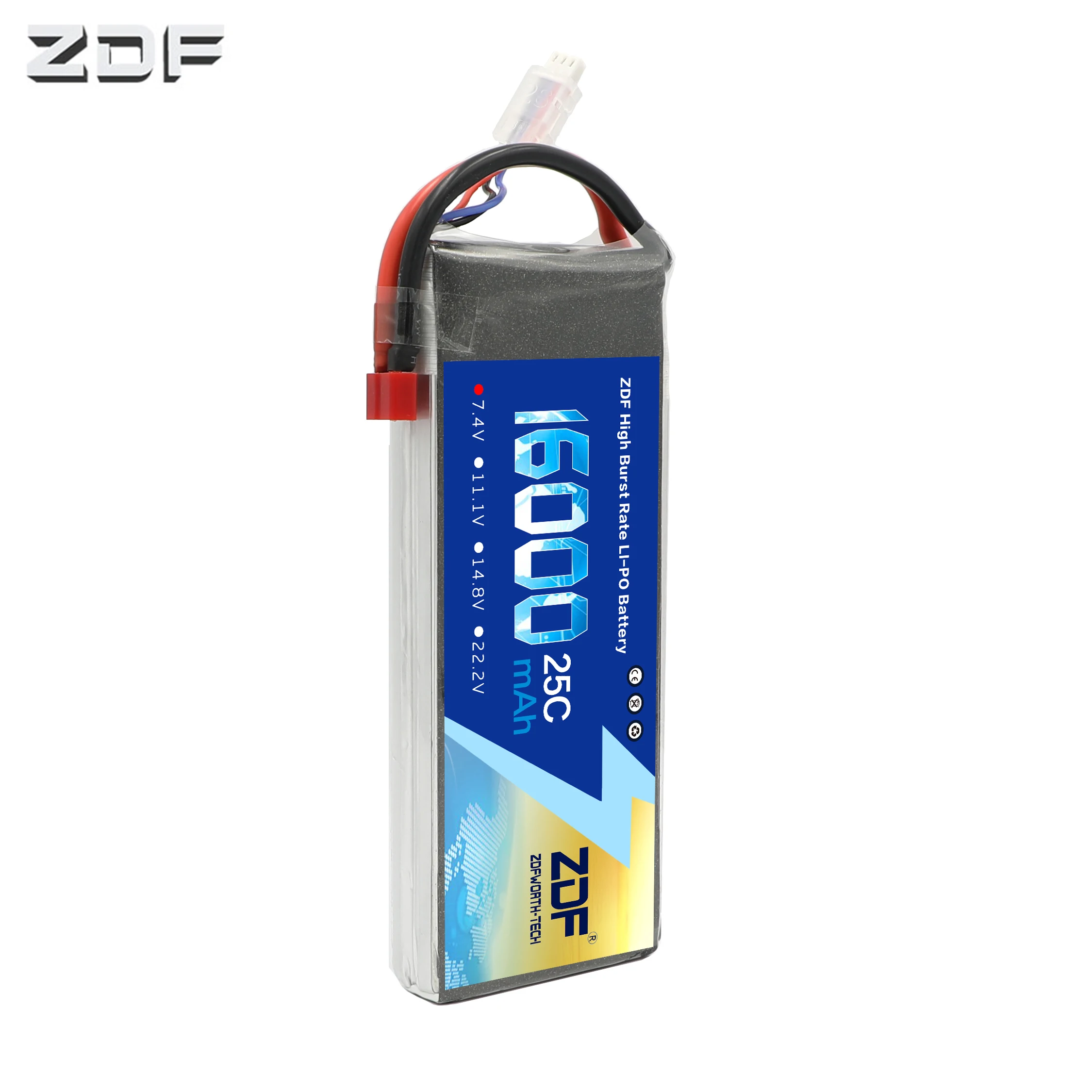 Новые аккумуляторы ZDF 2S 7 4 В 16000 мАч 25C 50C для быстрой зарядки квадрокоптера