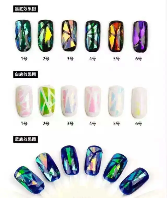 Manicure New Style Glass Debris Mirror Stickers Irregular Fake Nails Stickers Broken Glass Tin Foil Colored Paper 12 Colors
Manicure New Style Glass Debris Mirror Stickers Irregular Fake Nails Stickers Broken Glass Tin Foil Colored Paper 12 Colors