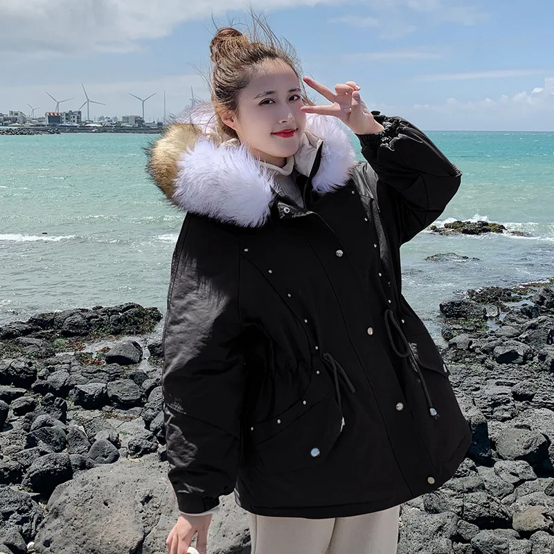Workwear Coat Women's Thick Large Fur Collar Mid-length down Jacket Cotton-padded Clothes 2019 Winter New Style Thick Students C
Workwear Coat Women's Thick Large Fur Collar Mid-length down Jacket Cotton-padded Clothes 2019 Winter New Style Thick Students C