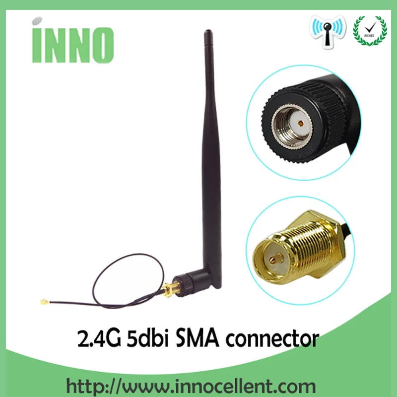 2.4 GHz 5dBi Antenna Wireless RP-SMA Male for PCI Card USB Wifi Booster + RP SMA Jack to ufl./ IPX 1.13 Pigtail Cable
2.4 GHz 5dBi Antenna Wireless RP-SMA Male for PCI Card USB Wifi Booster + RP SMA Jack to ufl./ IPX 1.13 Pigtail Cable