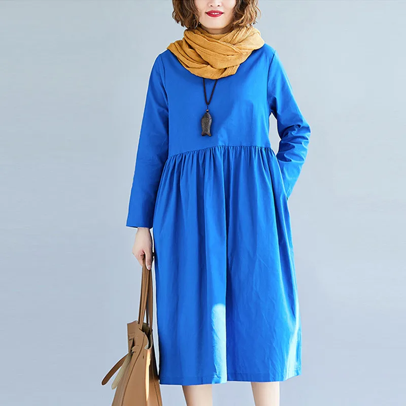 Long Sleeve Dress 2020 New Spring Autumn Plus Size Flax Temperament V-Neck Long Dress Solid Color High Waist Female Dress JIU337
Long Sleeve Dress 2020 New Spring Autumn Plus Size Flax Temperament V-Neck Long Dress Solid Color High Waist Female Dress JIU337