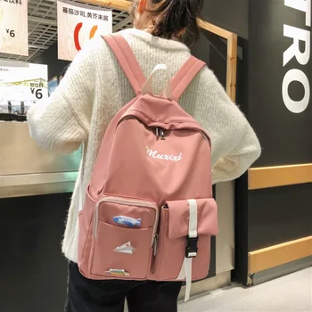 Teen Student Women Backpack Girls School Bags for Teenage Lightweight Nylon Black Junior High School Bagpack Female Cute Backbag 
Teen Student Women Backpack Girls School Bags for Teenage Lightweight Nylon Black Junior High School Bagpack Female Cute Backbag