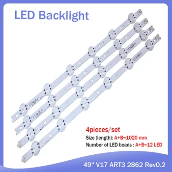 4Pieces/lot New LED strip For LG 49UV340C 4A9UJ6565 49UJ670V 49 V17 ART3 2862 2863 6916L-2862A 6916L-2863A V1749R1 V1749L1 NEW
4Pieces/lot New LED strip For LG 49UV340C 4A9UJ6565 49UJ670V 49 V17 ART3 2862 2863 6916L-2862A 6916L-2863A V1749R1 V1749L1 NEW