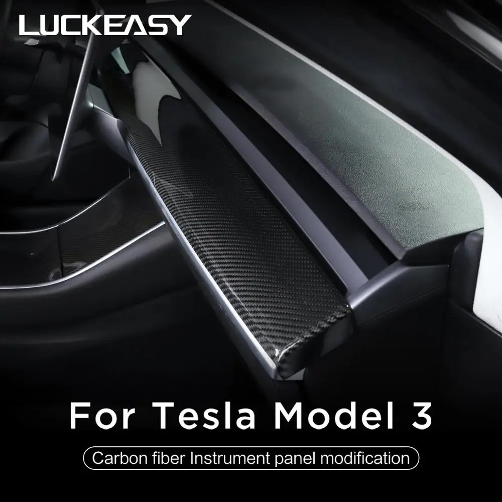 LUCKEASY For Tesla Model 3 2017-2019 Car Central Control true carbon fiber Instrument Panel
LUCKEASY For Tesla Model 3 2017-2019 Car Central Control true carbon fiber Instrument Panel