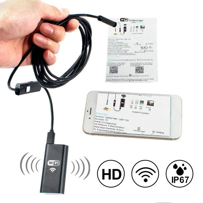 2mp WiFi Inspection Photos Ear Spoon Borescope HD Endoscope Durable Computers Real-Time Video Endoscope Camera Mobile Phones
2mp WiFi Inspection Photos Ear Spoon Borescope HD Endoscope Durable Computers Real-Time Video Endoscope Camera Mobile Phones