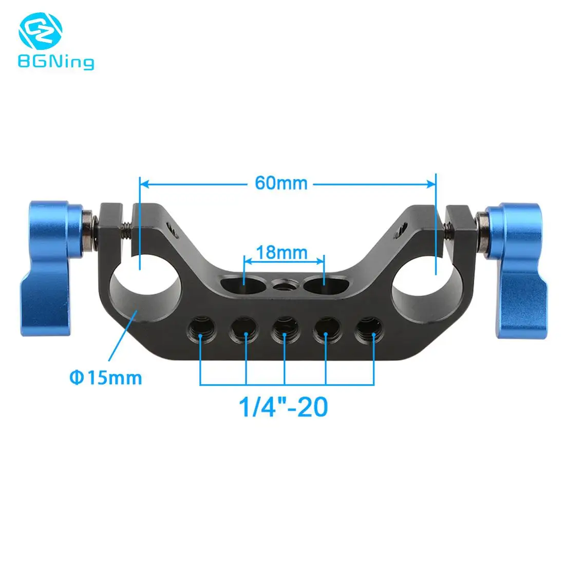 BGNing 15mm Rail Dual Rod Clamp Railblock Rail Support System 1/4"-20 Thread Knob for Follow Focus Camera Rig Cage Baseplate
BGNing 15mm Rail Dual Rod Clamp Railblock Rail Support System 1/4"-20 Thread Knob for Follow Focus Camera Rig Cage Baseplate