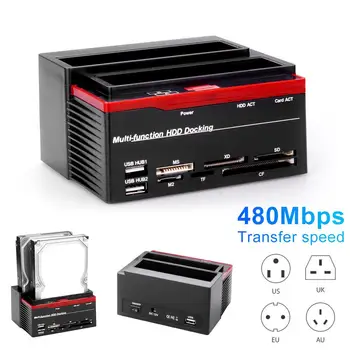 Multifunction Dual Slot 2.5/3.5inch IDE SATA SDD HDD Docking Station Card Reader
Multifunction Dual Slot 2.5/3.5inch IDE SATA SDD HDD Docking Station Card Reader