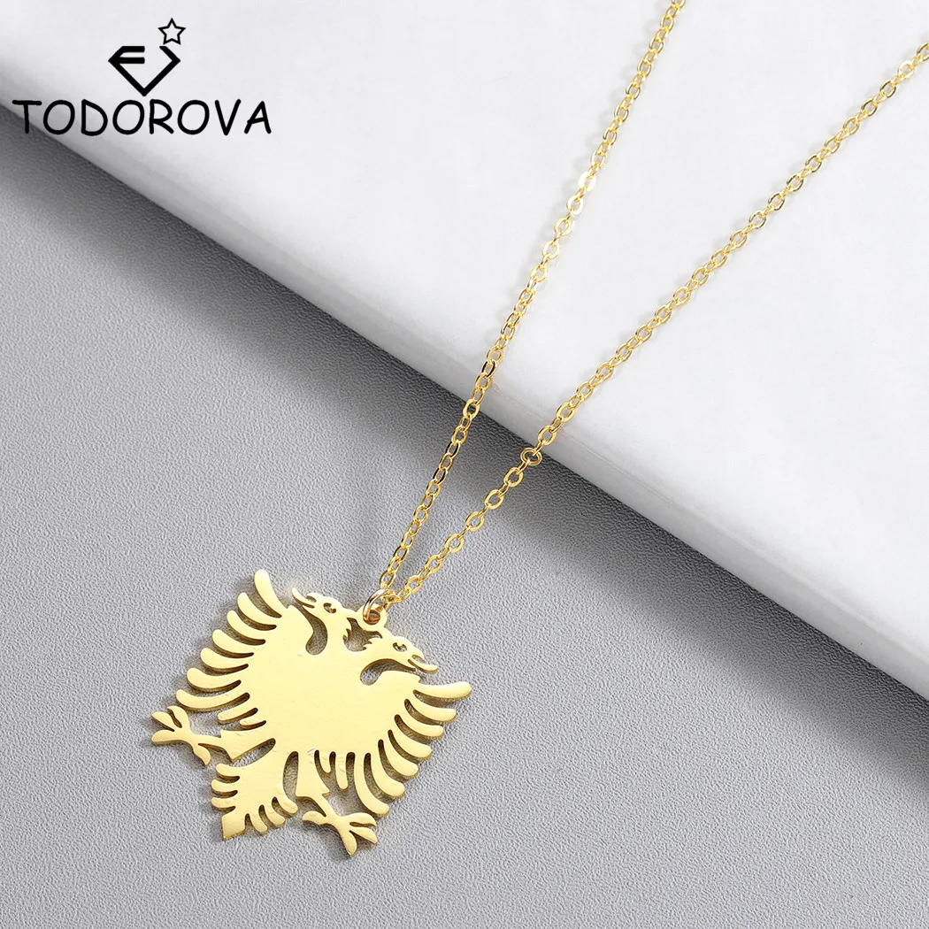 Todorova Albania Eagle Pendant Necklaces for Women Men Coat of Arms Double Headed Eagle Necklace Stainless Steel Ethnic Jewelry
Todorova Albania Eagle Pendant Necklaces for Women Men Coat of Arms Double Headed Eagle Necklace Stainless Steel Ethnic Jewelry
