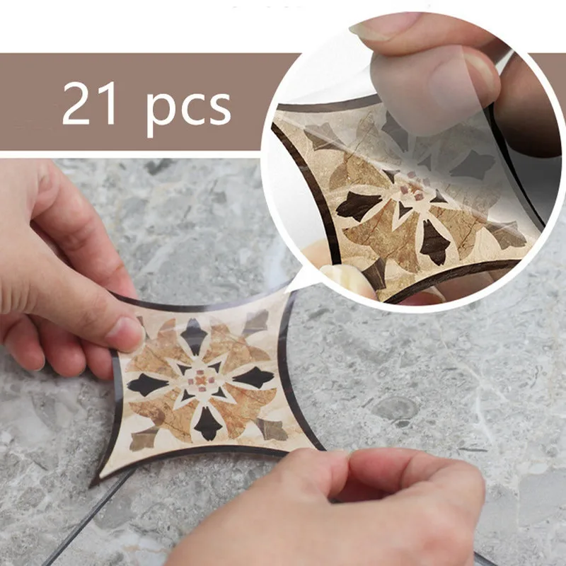 21pcs Self Adhesive PVC Ceramic Tile Stickers Waterproof Wall Sticker Art Diagonal Floor Stickers Kitchen Decorative Sticker
21pcs Self Adhesive PVC Ceramic Tile Stickers Waterproof Wall Sticker Art Diagonal Floor Stickers Kitchen Decorative Sticker