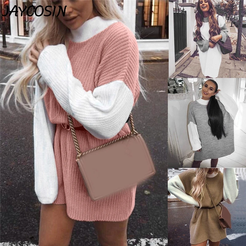 JAYCOSIN Women Sweaters Patchwork Long Sleeve Turtleneck Lazy Loose Knitted Sweater Pullovers Tops Autumn Winter Sweaters a9
JAYCOSIN Women Sweaters Patchwork Long Sleeve Turtleneck Lazy Loose Knitted Sweater Pullovers Tops Autumn Winter Sweaters a9