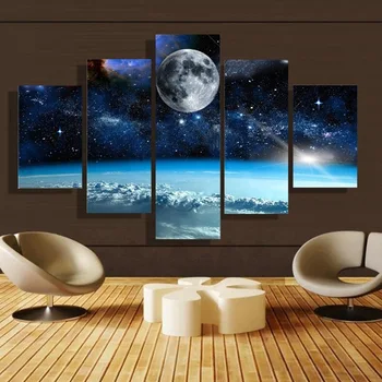 

Home Decor Wall Art Pictures No Frame Prints Universe Space And Nebula Canvas Painting Living Room Starry Sky Planet Posters