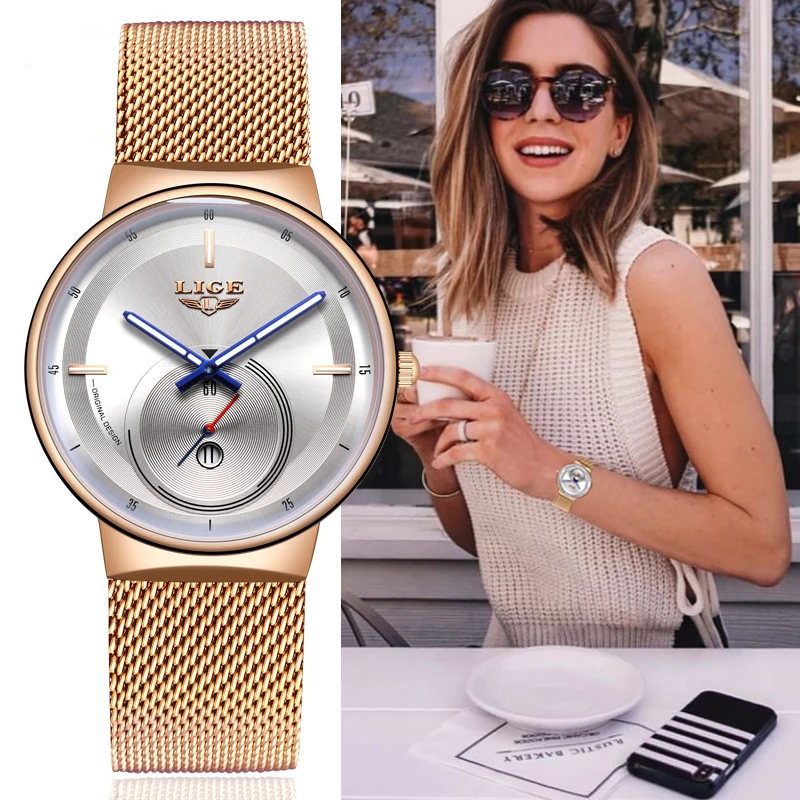Reloj Mujer LIGE Fashion Simple Women Watch Rose Gold Quartz Wrist Watch Ladies Romantic Waterproof Watch Relogio Feminino+Box
Reloj Mujer LIGE Fashion Simple Women Watch Rose Gold Quartz Wrist Watch Ladies Romantic Waterproof Watch Relogio Feminino+Box