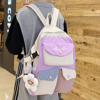 Nylon Backpack Multi-Pocket New Women School Backpack Patchwork Women Backpack School Bag for Teenage Girl Mochilas Mujer Female
Nylon Backpack Multi-Pocket New Women School Backpack Patchwork Women Backpack School Bag for Teenage Girl Mochilas Mujer Female