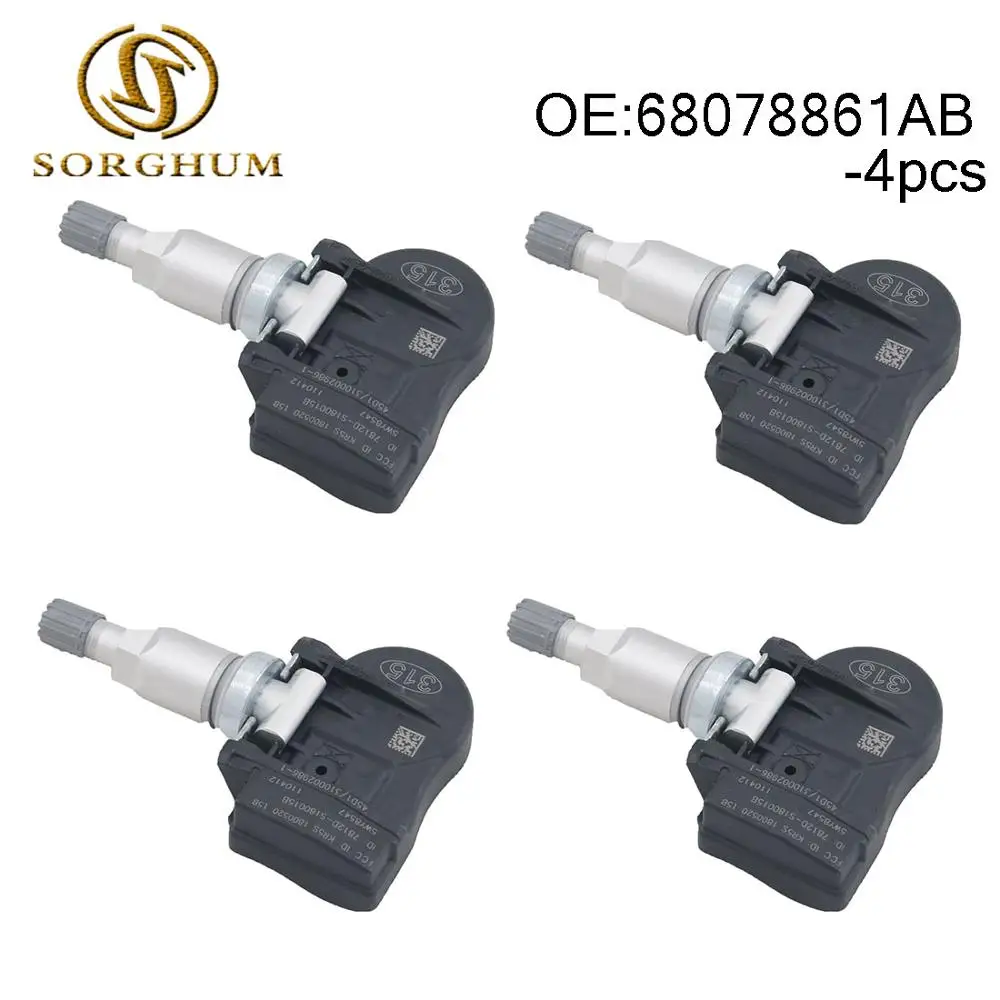 Датчики давления в шинах TPMS 68078861AB, 315 МГц, подходит для Mopar, Dodge, Jeep, 4 шт.
Датчики давления в шинах TPMS 68078861AB, 315 МГц, подходит для Mopar, Dodge, Jeep, 4 шт.