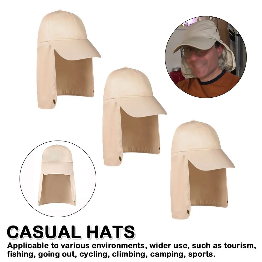 Sun Visor Cap Hat UV Protection with Ear Neck Flap Cover for Hiking Spring and summer Outdoor Fishing Hat fisherman hat
Sun Visor Cap Hat UV Protection with Ear Neck Flap Cover for Hiking Spring and summer Outdoor Fishing Hat fisherman hat