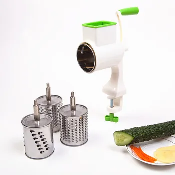 Manual Rotate Vegetable Slicer 4 blades Stainless Vegetable Shredder Salad Maker Still Fix Table
Manual Rotate Vegetable Slicer 4 blades Stainless Vegetable Shredder Salad Maker Still Fix Table