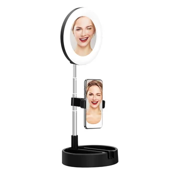 Desktop studio LED Ring Light 6 Inch with Base Telescopic Stand Phone Clamp Mirror Photography lighting RingLight youtube Lamp
Desktop studio LED Ring Light 6 Inch with Base Telescopic Stand Phone Clamp Mirror Photography lighting RingLight youtube Lamp