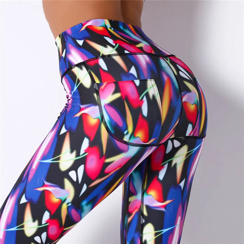 Yoga Leggings With Fake Pockets Sport Pants Gym Running Pants High Waist Polyester Leggings Athletic Pants Colorful Print Pants
Yoga Leggings With Fake Pockets Sport Pants Gym Running Pants High Waist Polyester Leggings Athletic Pants Colorful Print Pants