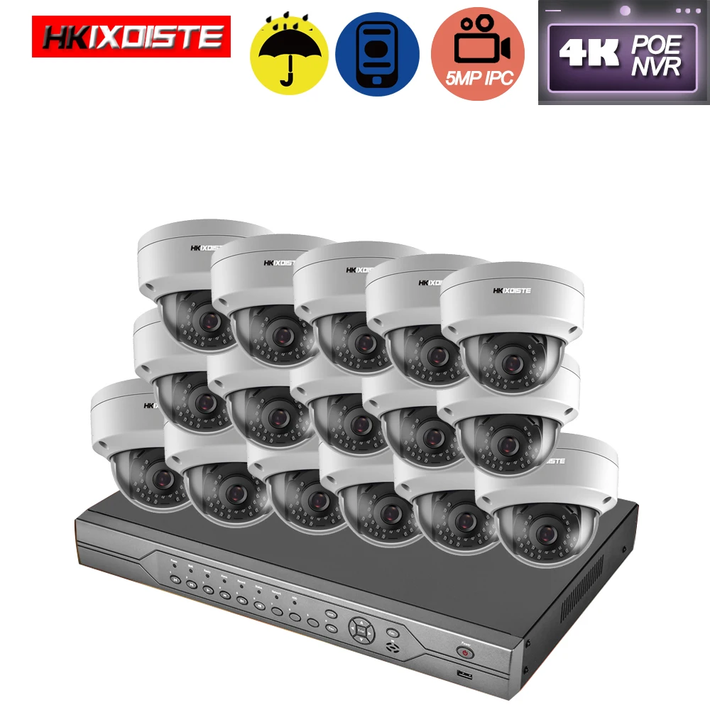 Фото 16ch 5MP POE NVR комплект CCTV безопасности нет необходимости переключатель поддержка 8ch