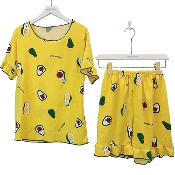 New Summer Women Pajamas 2 Pieces Top+Short Floral Printed Sleepwears Women Cotton Pajamas For Women Female Pajamas Femme Hot
New Summer Women Pajamas 2 Pieces Top+Short Floral Printed Sleepwears Women Cotton Pajamas For Women Female Pajamas Femme Hot