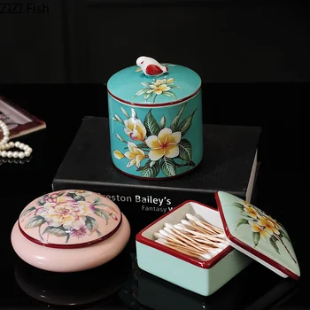 AMERICAN STYLE CERAMICS COTTON SWABS STORAGE HOLDER BOX MAKEUP COTTON PAD CASE COSMETIC CONTAINER HOME ESSENTIAL STORAGE BOX
AMERICAN STYLE CERAMICS COTTON SWABS STORAGE HOLDER BOX MAKEUP COTTON PAD CASE COSMETIC CONTAINER HOME ESSENTIAL STORAGE BOX