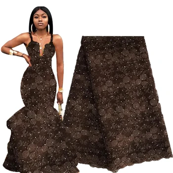 Coffee Brown African Lace Fabric 2020 High Quality Lace Embroidery Lace Fabric Nigeria Lace Fabric Best Selling Products
Coffee Brown African Lace Fabric 2020 High Quality Lace Embroidery Lace Fabric Nigeria Lace Fabric Best Selling Products