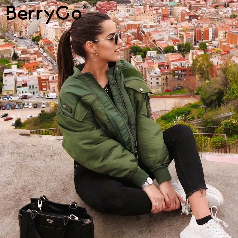BerryGo Casual Fashion button pocket warm parkas women Zipper autumn winter padded coat jackets Chic streetwear ladies overcoats
BerryGo Casual Fashion button pocket warm parkas women Zipper autumn winter padded coat jackets Chic streetwear ladies overcoats
