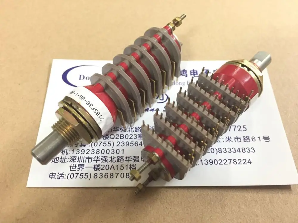 2PCS/LOT United States GRAYHILL rotary band switch, 6 layers, 6 knives, 9 stalls, 71BSF36-06-1-09S imported
2PCS/LOT United States GRAYHILL rotary band switch, 6 layers, 6 knives, 9 stalls, 71BSF36-06-1-09S imported