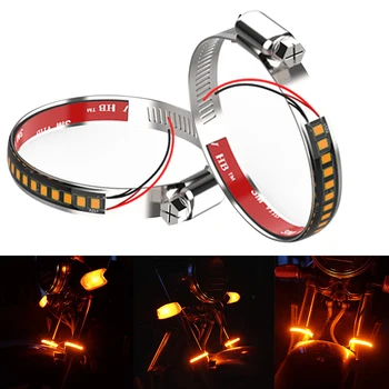 H2CNC Motorcycle Front Shock Turn Signal 24 LED Light 2 Pcs Yellow Light Fit 55-75mm Suspension Expanded Size 250mmx12.5mm
H2CNC Motorcycle Front Shock Turn Signal 24 LED Light 2 Pcs Yellow Light Fit 55-75mm Suspension Expanded Size 250mmx12.5mm
