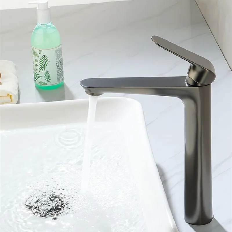 Gun Grey Copper Bathroom Basin Faucets Brass Sink Mixer Water Tap Hot & Cold Single Handle Deck Mounted Lavatory Crane Vessel
Gun Grey Copper Bathroom Basin Faucets Brass Sink Mixer Water Tap Hot & Cold Single Handle Deck Mounted Lavatory Crane Vessel