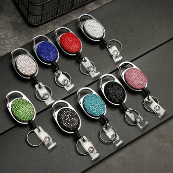 1PC Shiny Rhinestone Retractable Reel Clip Badge Holder ID Card Key Ring Carabiner Resilience Durable Portable Metal Clip
1PC Shiny Rhinestone Retractable Reel Clip Badge Holder ID Card Key Ring Carabiner Resilience Durable Portable Metal Clip