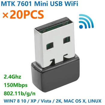 

[20 PCS] 150Mbps mini USB WiFi with MTK7601 chip 2.4GHz IEEE 802.11b/g/n standard USB2.0 interface 7601 USB WiFi Adapter