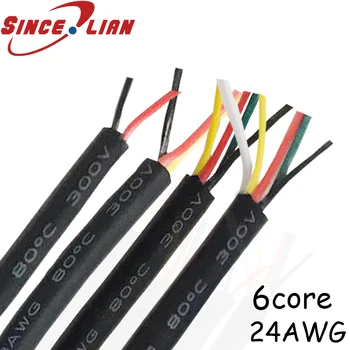 PVC 6 Core 24AWG Wire Multi-core Tinned Copper Cable Audio Video Line Cable OD 5.2mm Signal Wire Power Cable 10m
PVC 6 Core 24AWG Wire Multi-core Tinned Copper Cable Audio Video Line Cable OD 5.2mm Signal Wire Power Cable 10m
