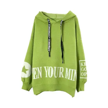 H.SA women pullovers winter jumpers knitwear Letter Hooded Pull Sweaters Chic Street Knitwear Casual Winter Female robe pull
H.SA women pullovers winter jumpers knitwear Letter Hooded Pull Sweaters Chic Street Knitwear Casual Winter Female robe pull