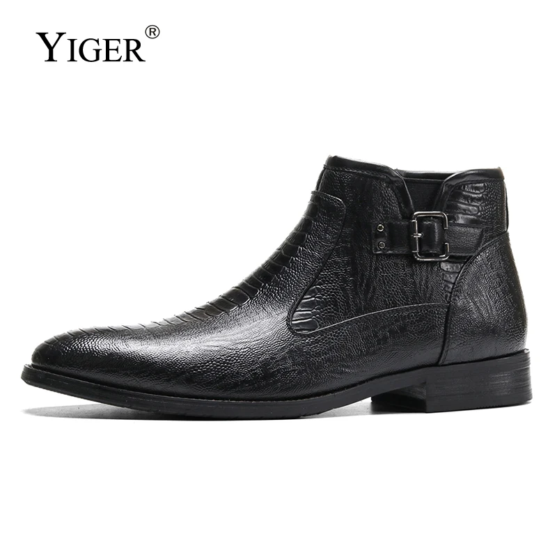 YIGER Men Chelsea Boots Man Ankle Snow Boots Business Male Bots Men British Vintage Black Large Size Martins Boots 
YIGER Men Chelsea Boots Man Ankle Snow Boots Business Male Bots Men British Vintage Black Large Size Martins Boots