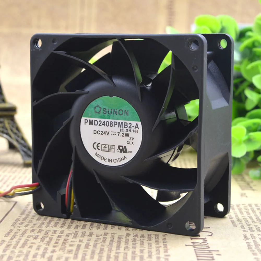 For Sunon PMD2408PMB2-A DC 24v 7.2w cpu cooler heatsink axial Cooling Fans 8038 80x80x38mm 8cm 80mm
For Sunon PMD2408PMB2-A DC 24v 7.2w cpu cooler heatsink axial Cooling Fans 8038 80x80x38mm 8cm 80mm