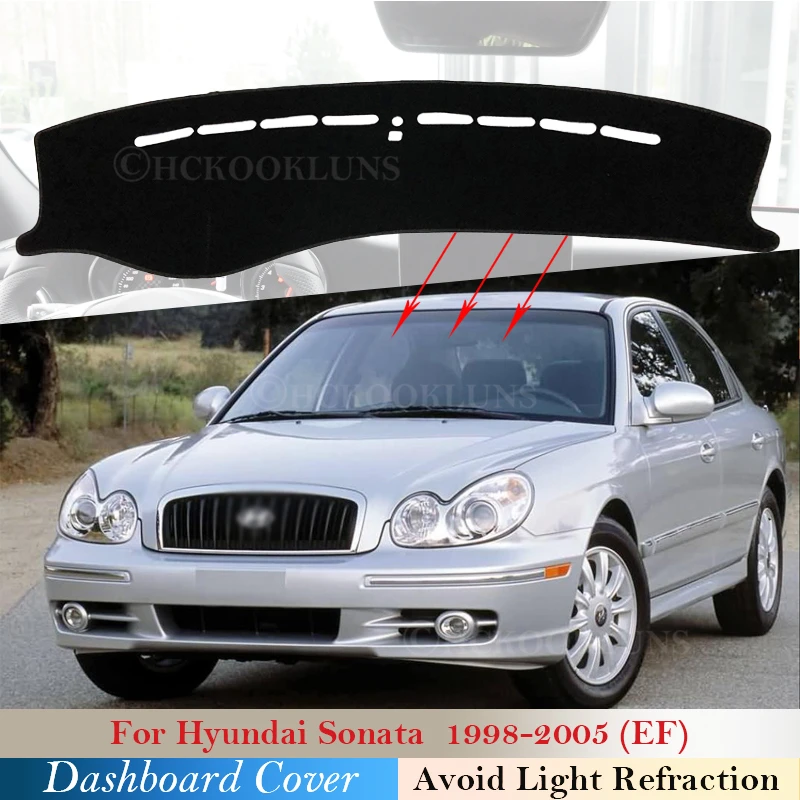 Фото Dashboard Cover Protective Pad for Hyundai Sonata EF 1998 ~2005 Car Accessories Dash Board Sunshade Carpet 2004 2003 2002 2001 | Автомобили