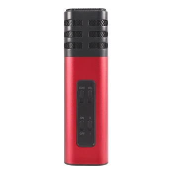 Portable Aluminum Alloy Microphone Professional Mobile Singing Microphone for Live Broadcasting Recording Meeting Rose Red
Portable Aluminum Alloy Microphone Professional Mobile Singing Microphone for Live Broadcasting Recording Meeting Rose Red