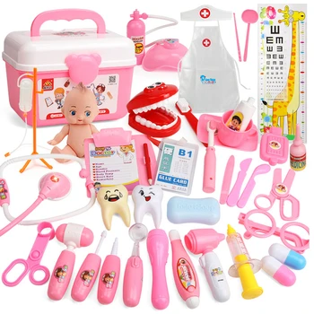 21-39PCS Kids Pretend Play Toys Doctor Set Simulation Medical Kit With Portable Suitcase Girls Role Play Toys Dentist Tool
21-39PCS Kids Pretend Play Toys Doctor Set Simulation Medical Kit With Portable Suitcase Girls Role Play Toys Dentist Tool