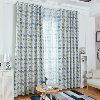 Cartoon Lovely Curtains Trojan Printed Children's Room Shading Curtains for Living Dining Room Bedroom 
Cartoon Lovely Curtains Trojan Printed Children's Room Shading Curtains for Living Dining Room Bedroom