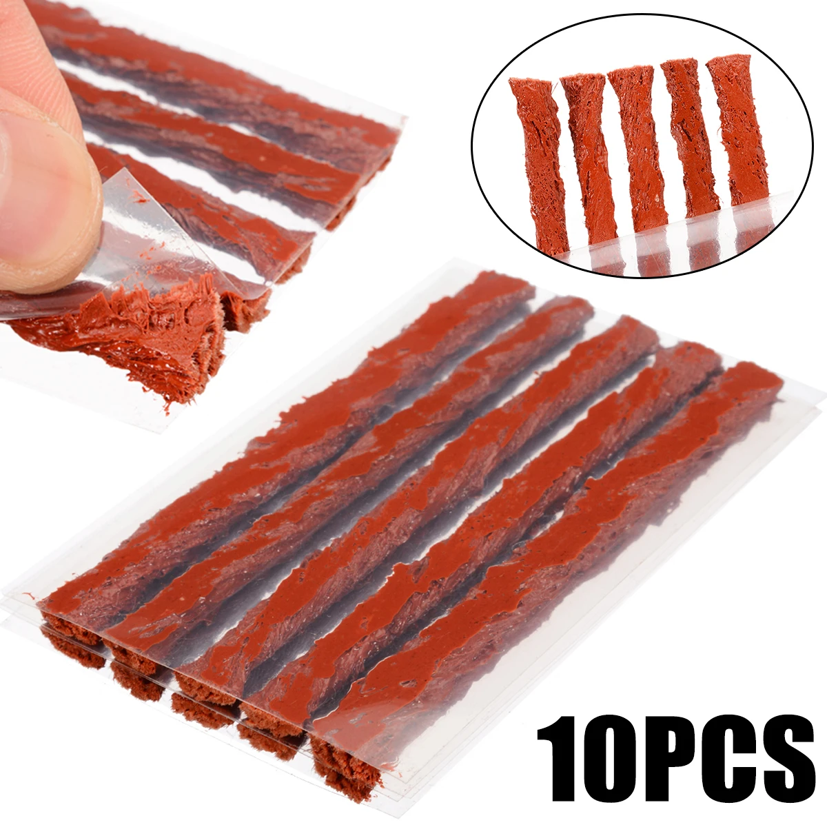 10pcs Tubeless Tire Repair Tools Strips Stiring Glue For Tyre Puncture Emergency Car Motorcycle Bike Tyre Repairing Rubber Strip
10pcs Tubeless Tire Repair Tools Strips Stiring Glue For Tyre Puncture Emergency Car Motorcycle Bike Tyre Repairing Rubber Strip