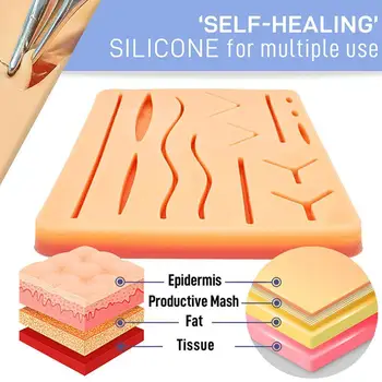 Suture Training Kit Skin Operate Suture Practice Model Teaching Pad Kit Suture Silicone Resource Skin Training Needle Sciss T9D9
Suture Training Kit Skin Operate Suture Practice Model Teaching Pad Kit Suture Silicone Resource Skin Training Needle Sciss T9D9